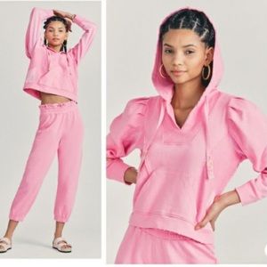 LoveShackFancy SET Alouette Hoodie and Jogger Pant